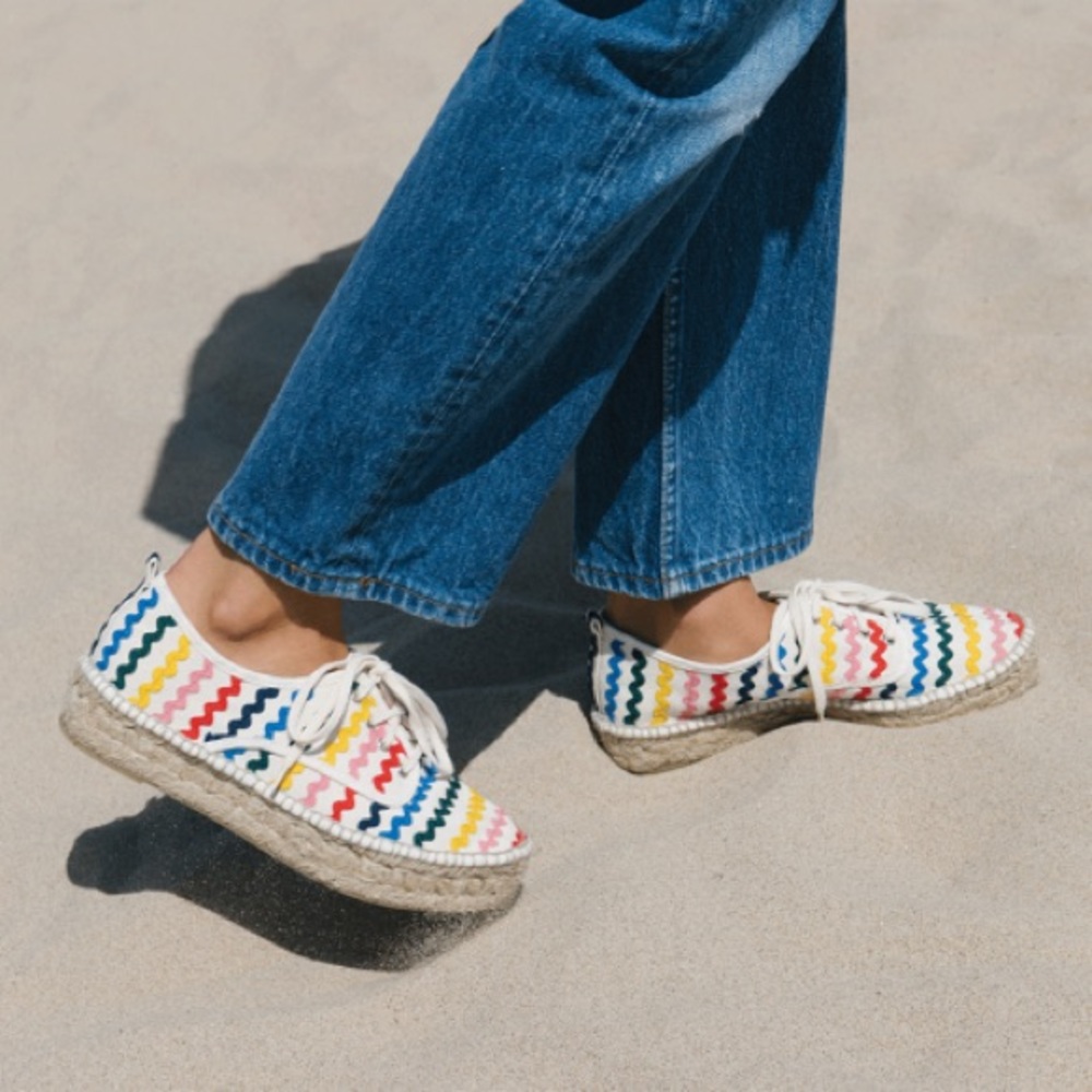 NWOT Loeffler Randall Alfie Rainbow Espadrilles - Picture 5 of 5